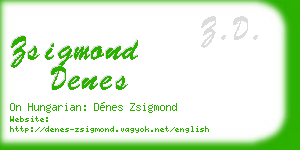 zsigmond denes business card
