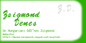 zsigmond denes business card